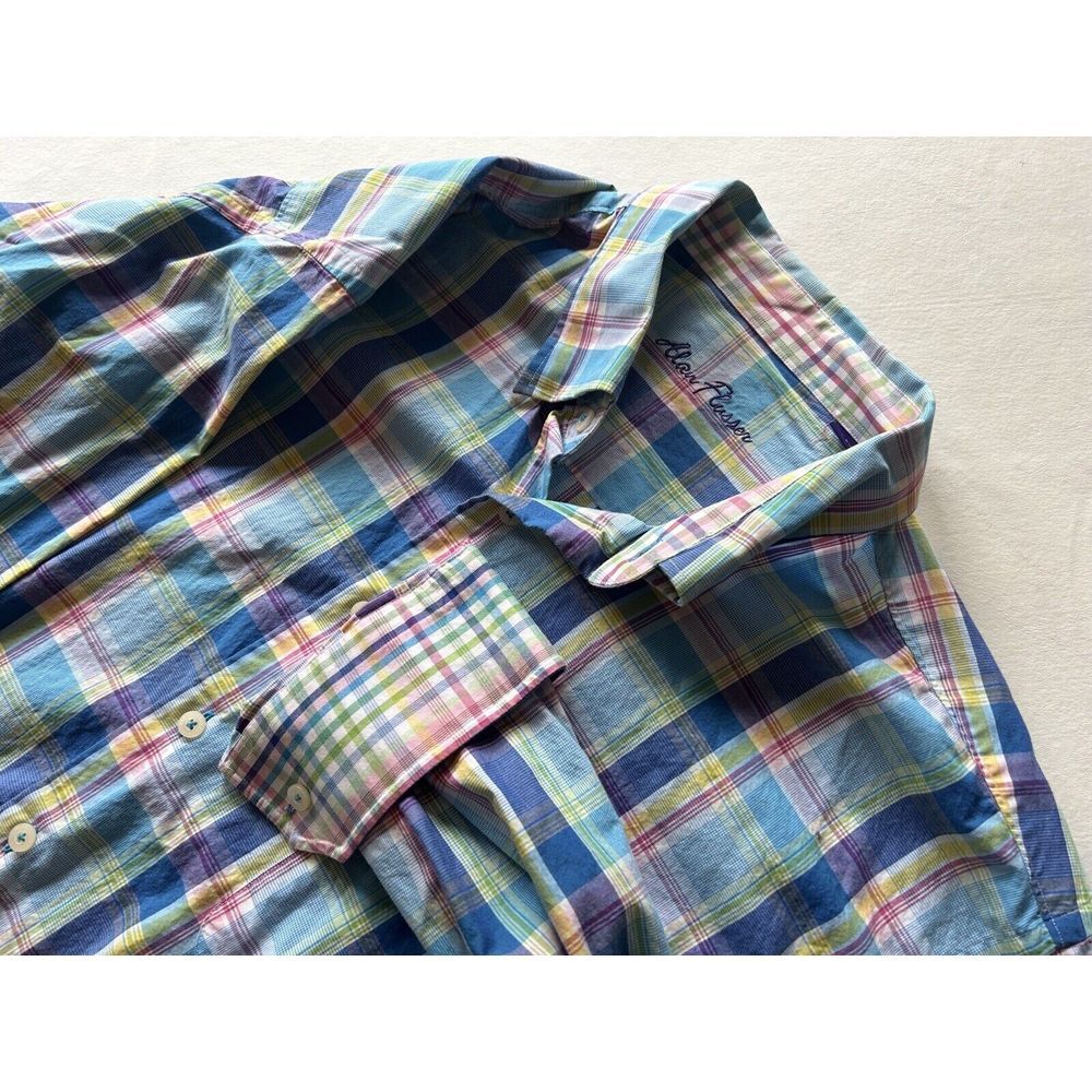 Alan Flusser Multicolor Plaid Dress Shirt - Blue, Green, Pink
